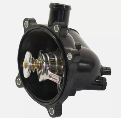 Assemblaggio di alloggiamento termostatico del refrigerante del motore in metallo e plastica per Audi A6 S6 S6 S8 Q7 Volkswagen Touareg Nero