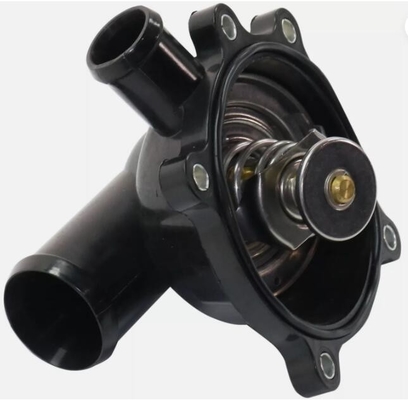 Assemblaggio di alloggiamento termostatico del refrigerante del motore in metallo e plastica per Audi A6 S6 S6 S8 Q7 Volkswagen Touareg Nero
