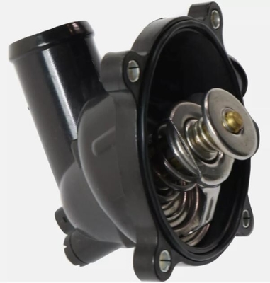 Assemblaggio di alloggiamento termostatico del refrigerante del motore in metallo e plastica per Audi A6 S6 S6 S8 Q7 Volkswagen Touareg Nero